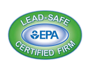 EPA Lead-Safe Certified Firm badge indicating safe environmental handling and restoration practices by Action Water Damage & Restoration.